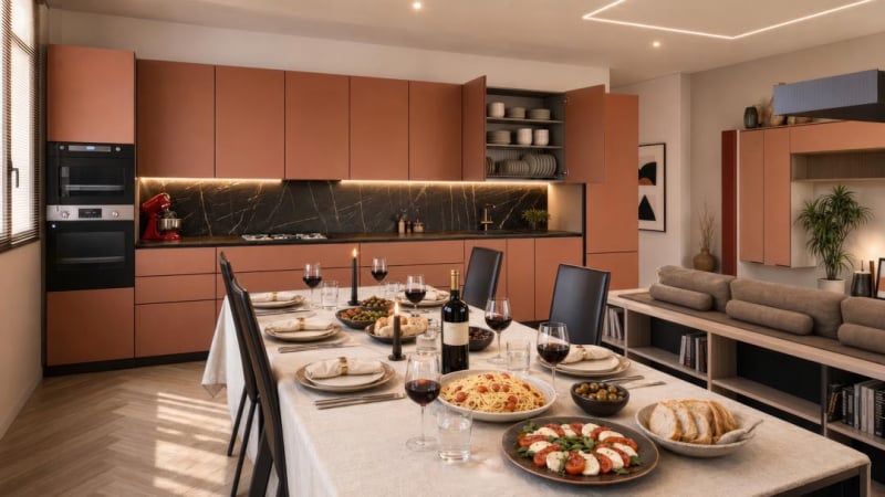 Render Cucina Color Cotto