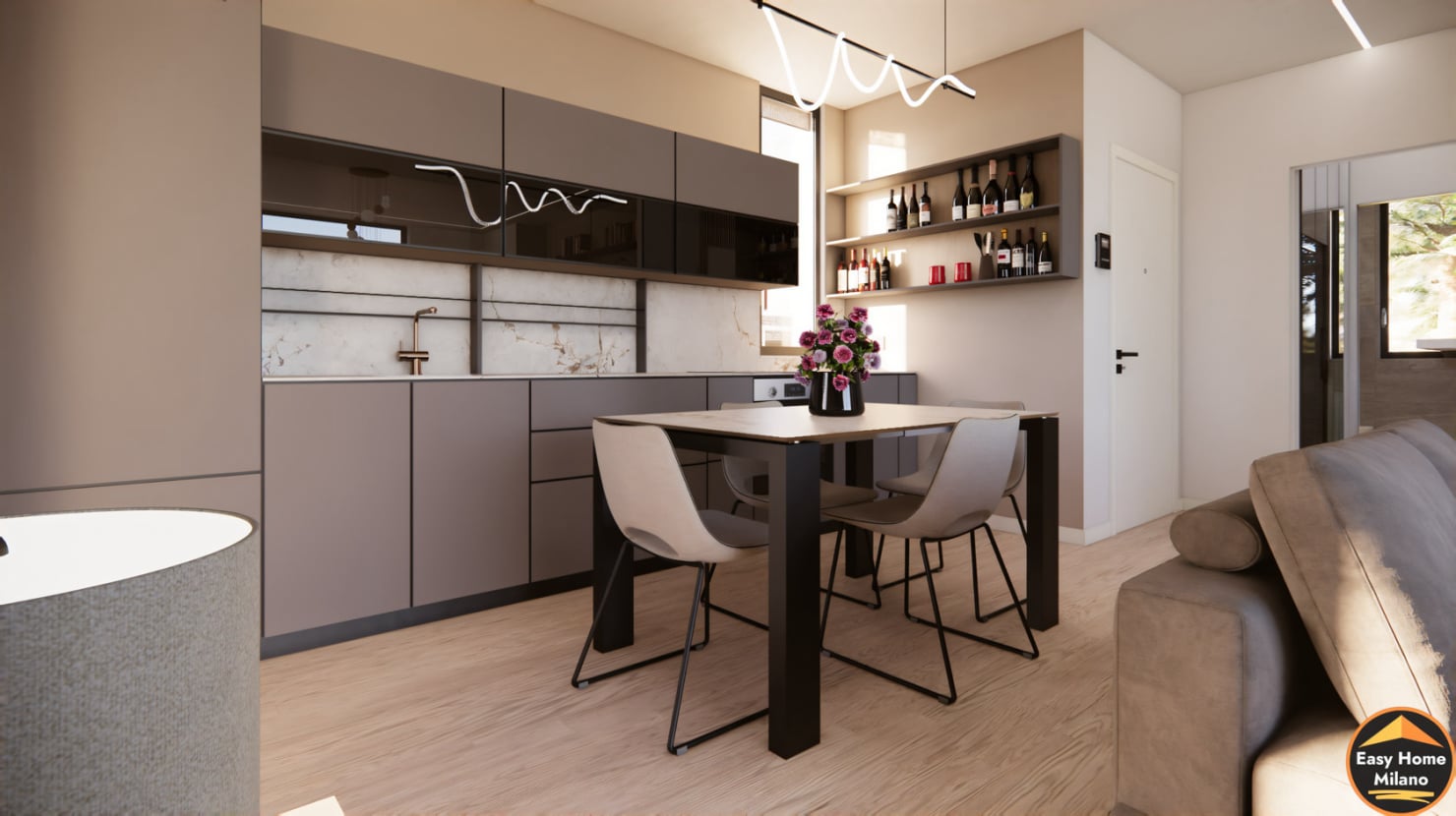 Cucina scura | Interior Design Online