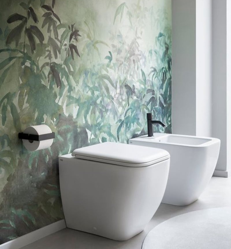 Carta da Parati in Bagno