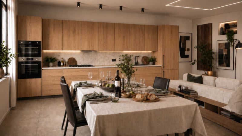 Render Cucina Color Scuro