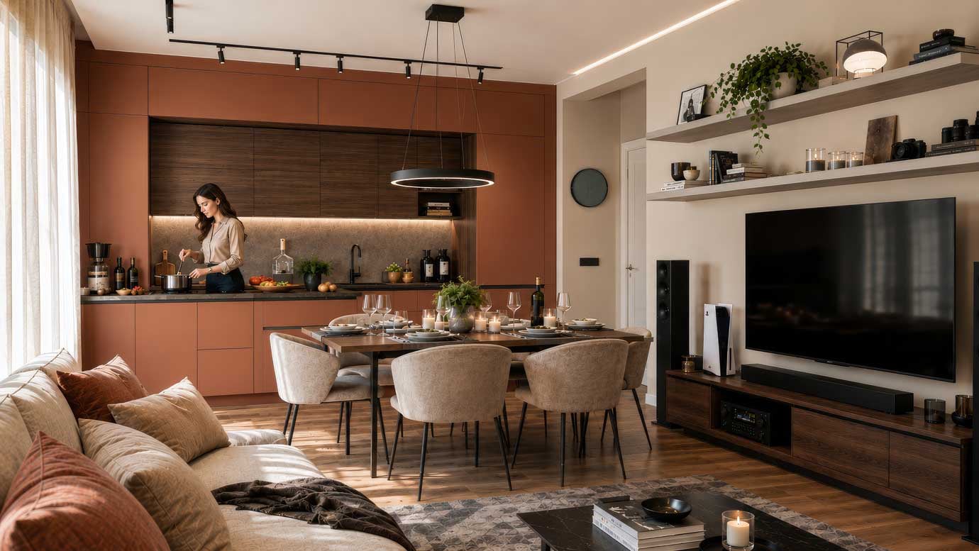 Cucina Moderna Color Terracotta