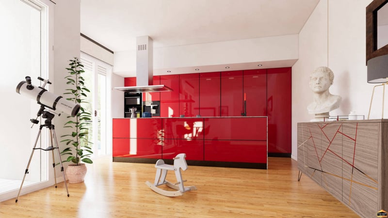 Architetto Online | Cucina Rossa