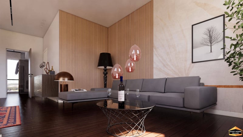 Consulenza Architetto Online | Soggiorno pannelli Deco