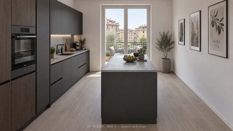 Progetto Idee per Cucina Moderna color Antracite