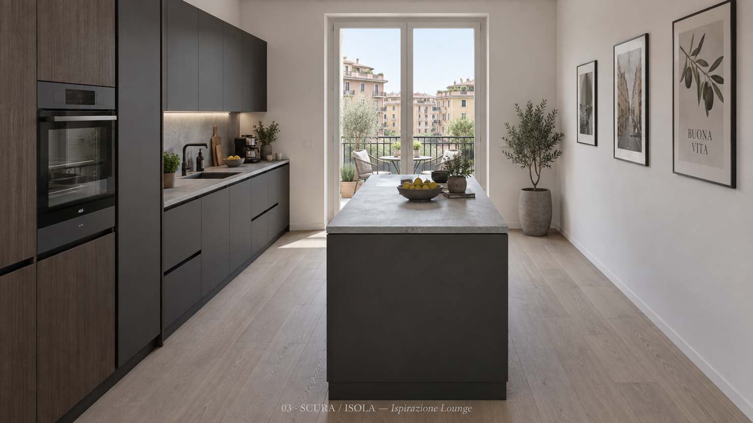 Progetto Idee per Cucina Moderna color Antracite