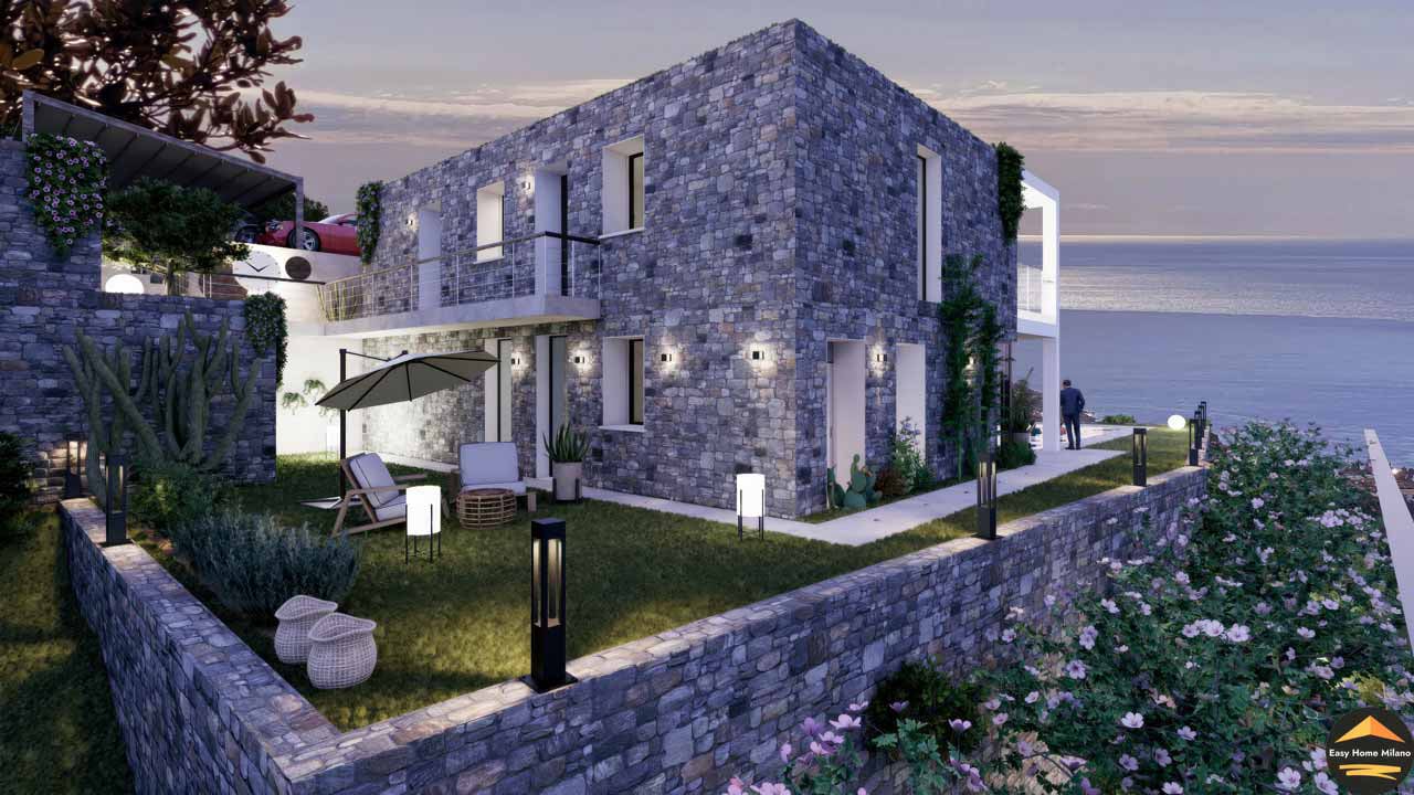 Villa al Mare in pietra rustica